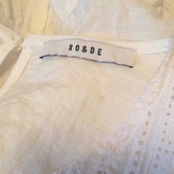 ANTHROPOLOGIE: eyelet, woven, peplum top, medium - Picture 4 of 4